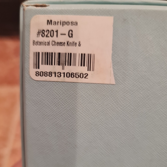 Mariposa Cheese Knife Spreader Set Botanical Gold & Stainless Vintage - Picture 8 of 8